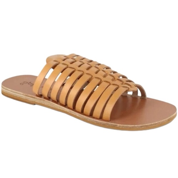 NIB Splendid TALULA LEATHER STRAPPY SANDALS Tan Slides Sz 9 NEW IN BOX - Picture 5 of 5